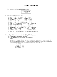 Operațiile de inserare și extragere sunt realizate prin funcțiile membre ale claselor ostream și istream. Cls 5 Suma Lui Gauss Test 1