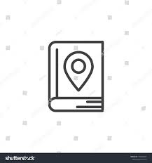 Map Guide Book Outline Icon Linear Style Sign For Mobile Concept And Web Design Map Book Simple Line Vector Icon S Book Outline Guide Book Logo Illustration
