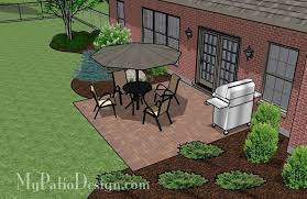 Add Some Style To Your Backyard With This Easy To Install And Affordable Diy Brick Patio Design Down Small Brick Patio Patio Design Small Backyard Landscaping