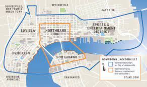 Street Map Of Jacksonville Florida Downtown Jacksonville Map - Downtown Jacksonville