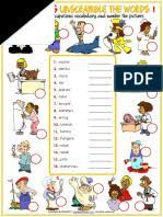 Esl ebook packs for kids : Occupations Vocabulary Esl Unscramble The Words Worksheets For Kids Pdf Copyright Law Law