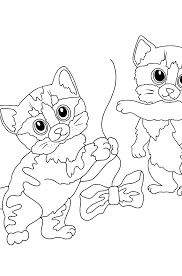 Keep your kids busy doing something fun and creative by printing out free coloring pages. Coloring Pages With Kittens Download Print A4 And Color Online