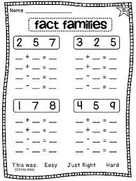 First Grade Math Unit 7 Missing Addends Fact Families True Or False Equations First Grade Math Fact Families Fact Family Worksheet