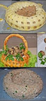 пирог из слоеного теста с курицей грибами и сыром Prazdnichnyj Stol Dolzhen Byt Krasivym Korzina Iz Sloenogo Testa S Myasom Risom I Gribami S Izobrazheniyami Kulinariya Eda Dlya Vecherinki Pashalnaya Eda