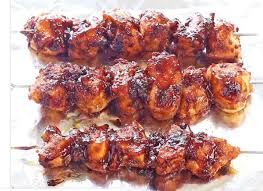 Recette Brochettes De Poulet Barbecue Au Bacon Recipes Barbecue Chicken Meat Recipes