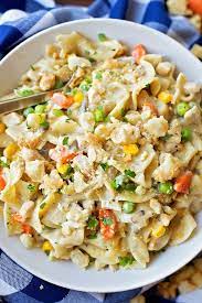 Creamy Chicken Pot Pie Noodles Recipe Creamy Chicken Pot Pie Recipes Chicken Pot