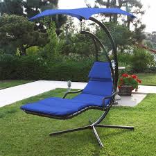 Hangesessel Mit Gestell Blau Schirm Sitz Polster Hangesessel Mit Gestell Lounge Mobel Sessel