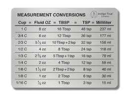 C0nversion Chart Measuring Equivalents Chart One Teaspoon In