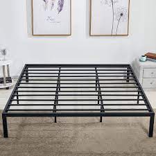 This platform bed anchors your bedroom in an elegant, contemporary style. King Size Low Profile Platform Bed Frame No Headboard Footboard Heavy Duty Steel Slat Mattress Foundation Box Spring Replacement Walmart Com Walmart Com