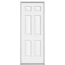 Cozy doors for interior apartments. Masonite 30 In X 80 In Premium 6 Panel Left Hand Inswing Primed Steel Prehung Front Exterior Door No Brickmold 84598 The Home Depot