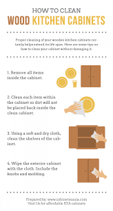 Hot water and dish soap: How To Clean Wood Kitchen Cabinets Infographic Visual Ly