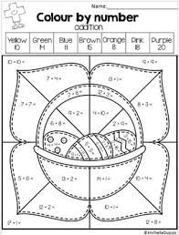 Easter eggs color by number is an educational tool to improve your drawing and coloring skills. Easter Coloring Pages Color By Number By Michelle Dupuis Education