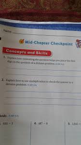 Go math grade 5 answer key chapter 7. Help Its The Mid Chapter Checkpoint Brainly Com