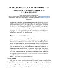 Moral adalah suatu tindakan manusia yang merupakan produk yang dihasilkan oleh budaya dan agama yang mengatur cara berinteraksi (perbuatan, perilaku, dan ucapan) antar sesama manusia di. Moral Values Research Papers Academia Edu