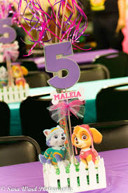 Centerpieces Paw Party Paw Birthday Skye Paw Patrol Party