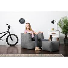 Big Joe Lux Cube & Ottoman Bean Bag Chair, Multiple Colors