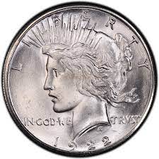 The 1922 silver dollar values listed above are based on a silver bullion value of $17 per ounce. 1922 Peace Dollar Values And Prices Past Sales Coinvalues Com