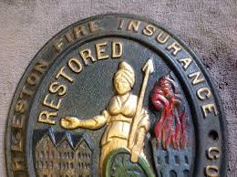 FIRE MARK: Charleston Fire Insurance Company Plaque MARKER/SIGN