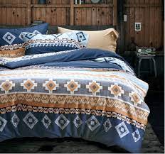 Top stitched with zipper closure. Ethnic Boho Tribal Modern Geo Aztec Design Duvet Cover Set Eikei