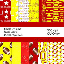 There's no better feeling than watching as the kansas city chiefs win on their home turf, especially when you're wearing their colors. Kansas City Chiefs Digital Paper Football Digital Paper Pack For Party Invitations Patriot Fans Instant Downl Digital Paper Paper Football Digital Scrapbooking