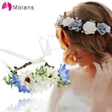 Get inspired by our dusty blue and cream fresh wedding flower packages! Molans Boho Dusty Blue Flower Crowns Anemone Wedding Headpiece Bridal Romance Floral Garlands New Party Spring Bride Wreaths Women S Hair Accessories Aliexpress