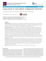 Repeated respiratory infections, such as bronchitis or pneumonia. Pdf Lung Cancer Or Sarcoidosis A Diagnostic Dilemma