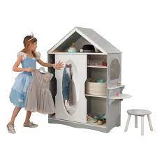 Kids bedroom furniture childrens diy dress up storage center fifty ayury armoires wardrobes table baby closet organization colorful bookshelves rilane how to design for children s image of bathroom indian wardrobe organising ideas quirky playroom 125 great room. Kidkraft Wooden Dress Up Armoire And Vanity With Costume Storage And Mirror Walmart Com Walmart Com