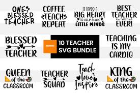 These free teacher svg cut files are perfect for making gifts for your favorite educators. 10 Teacher Quotes Bundle Graphic By Maumo Designs Creative Fabrica