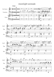 It was an immediate phenomenon when released in may 1939 as an instrumental arrangement, though it had been adopted and performed as miller's signature tune as early as 1938, even before it had been given the name moonlight. Moonlight Serenade Clarinet Trombone Sheet Music For Piano Trombone Solo Musescore Com