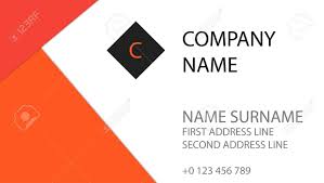 Hence, company pay lots attention to design an attractive name card to enhance the impression of the company. Flat Material Design Business Card Orange And Red Colors On White Background Simple And Clean Design Eps 10 Vector Royalty Free Cliparts Vectors And Stock Illustration Image 96953660
