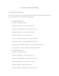 Essential Functions Priority List Priorities Priorities List Contract Template