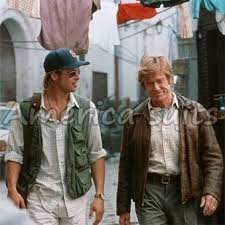 Robert Redford Brown Distressed Leather Jacket From The Spy Game Brad Pitt Robert Redford Distressed Leather Jacket