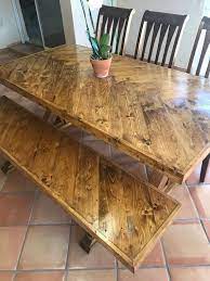 Rustic dining table, farmhouse dining table, boho dining table, wood table, industrial table, table with hairpin legs by kustom madera kustommadera 4.5 out of 5 stars (36) Gorgeous Rustic Handmade Dining Table And Bench Set Table Bench Set Dining Table Reclaimed Wood Coffee Table