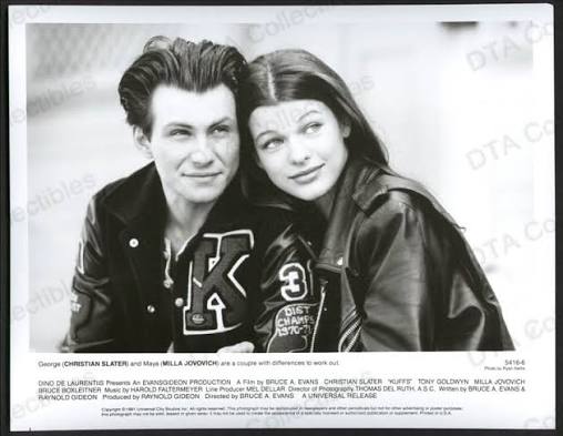 KUFFS-8X10 B&W PHOTO-CHRISTIAN SLATER/MILLA JOVOVICH FN: (1991) Comic | DTA  Collectibles