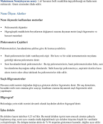 Higrometre ile havadaki net nem miktarı ile nem oranı ölçülebilmektedir. Iklim Istatistikleri Pdf Free Download