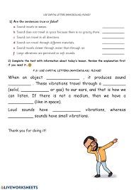 Practice multiple choice questions on sound and sound waves, objective type testing worksheets about learning sound tutorial with mcqs. Natural Science Sound Worksheet