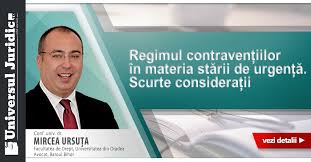Check spelling or type a new query. Regimul ContravenÈiilor In Materia StÄrii De UrgenÈÄ Scurte ConsideraÈii Universul Juridic