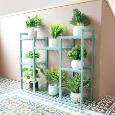 Multi tier wood flower rack plant stand wood shelves bonsai display shelf indoor. Large Balcony Flower Shelf Floor Standing Wood Shelves Plant Pot Vases Display Ebay