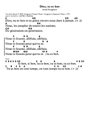 The english lyrics were written in 1949 by jerry seelen. Dieu Tu Es Bon Israel Houghton