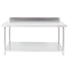 Regency 30 X 72 16 Gauge Stainless Steel Commercial Work Table With 4 Backsplash And Undershelf Work Table Backsplash Table