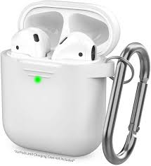 Amazon Com Ahastyle Upgrade Airpods Case Silicon Protective Cover Front Led Visible Compatible With Apple Airpods 2 1 Blac Apple Airpods 2 Home Audio Led