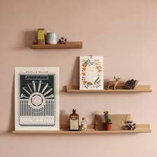 oak picture ledge accessory shelves are perfect for a variety of uses propping up favourite cards and prin frame metal wall shelving unit