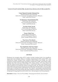 Kajian yang dilakukan oleh transparency international malaysia yang mengatakan bahawa golongan berpendapatan tinggi di malaysia lebih cenderung memberi rasuah kepada pihak berkuasa. Pdf Tanggungjawab Politik Kajian Dalam Kalangan Pelajar Ipta