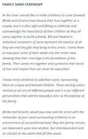 Family Sand Ceremony Sand Ceremony Sand Ceremony Wedding Sand Ceremony Wedding Vows