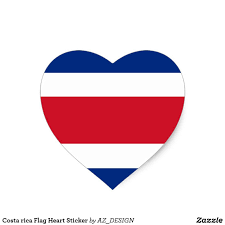 Costa Rica Flag Heart Sticker Zazzle Com Costa Rica Flag Heart Stickers Costa Rica