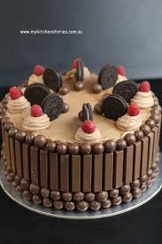 Chocolate Cake With Kit Kat S And Maltesers My Kitchen Stories Recipe Kitkat Cake Cake Decorating Kit Kat Cake