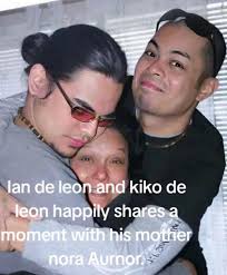 Ian De Leon and Kiko De Leon happily share's a moment with his mother Nora  Aunor. 🥺