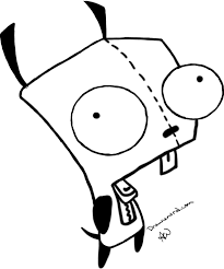 Facebook youtube pin interest instagram toggle navigation drawingtutorials101.com How To Draw Gir From Invader Zim Draw Central Kid Coloring Page Coloring Pages Invader Zim