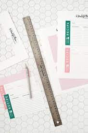 Both can include tabs that organize recipes into different dish types. Print Your Own Recipe Cards A Beautiful Mess