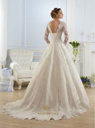 Wear a veil during the ceremony and make your big. Illusion Long Sleeve Open Back Lace A Line Ball Gown Wedding Dress Next Prom Dresses